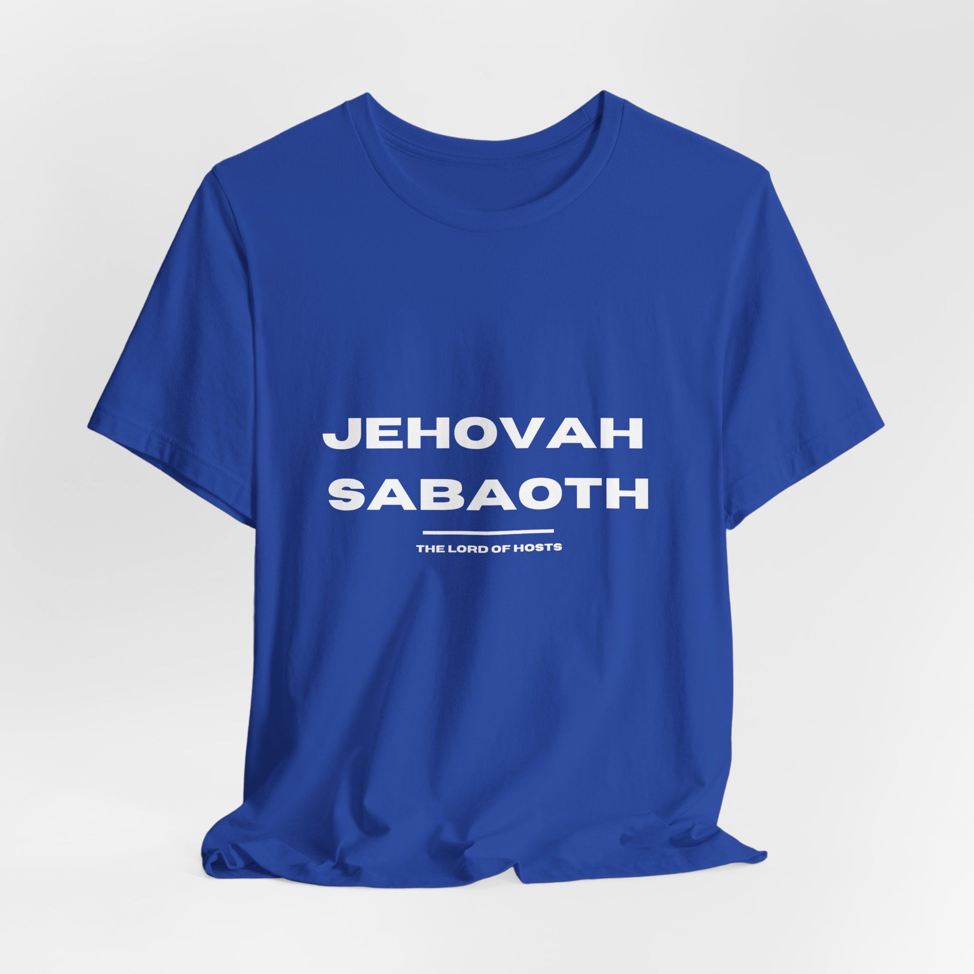 Jehovah Sabaoth Christian t-shirt, Lord of hosts faith shirt, bold biblical name apparel