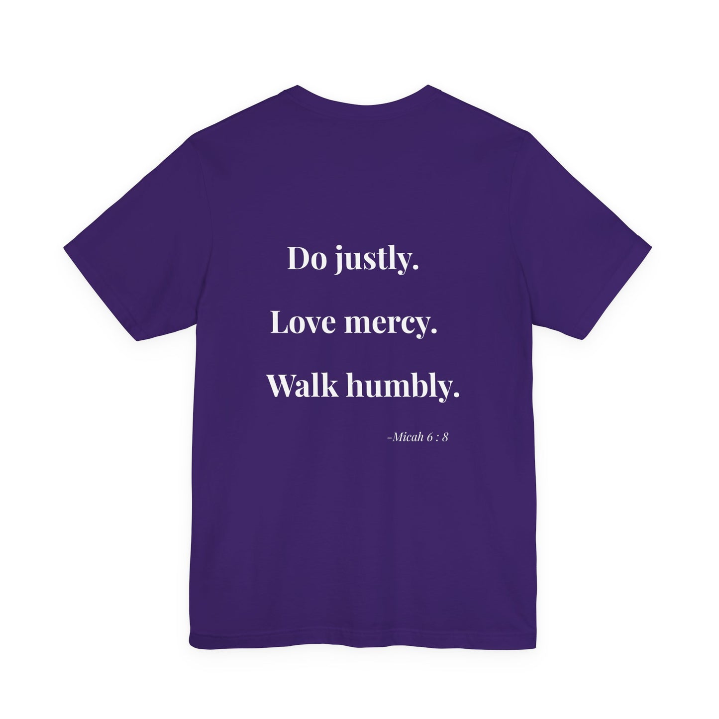 Required. — Micah 6:8 Minimalist Christian Tee