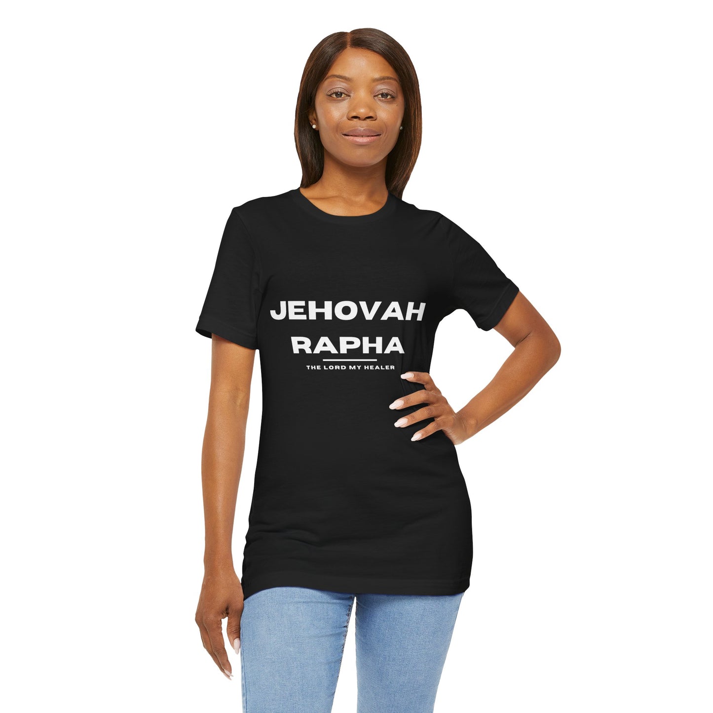 Jehovah Rapha Christian t-shirt, the Lord who heals shirt, faith-based healing message apparel