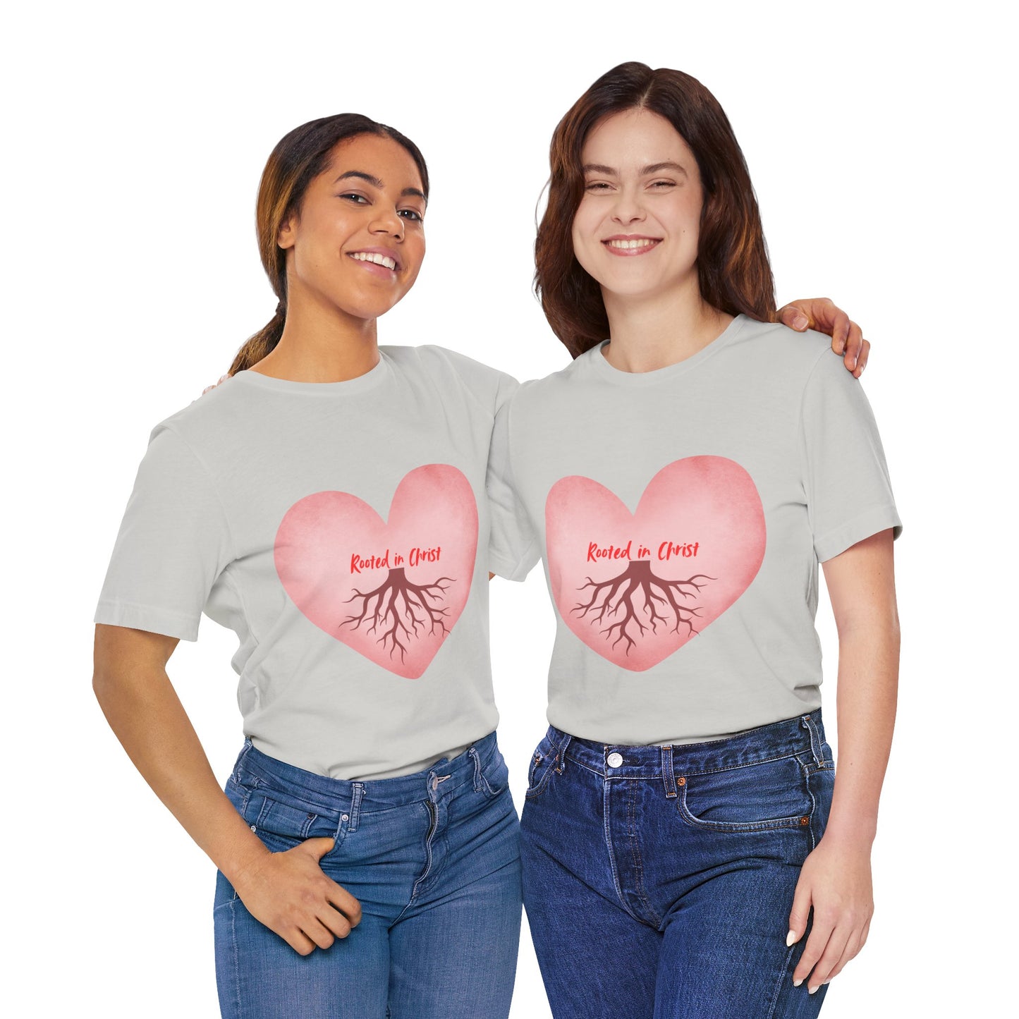 Love rooted in Christ Christian t-shirt, faith-based inspirational apparel for believers