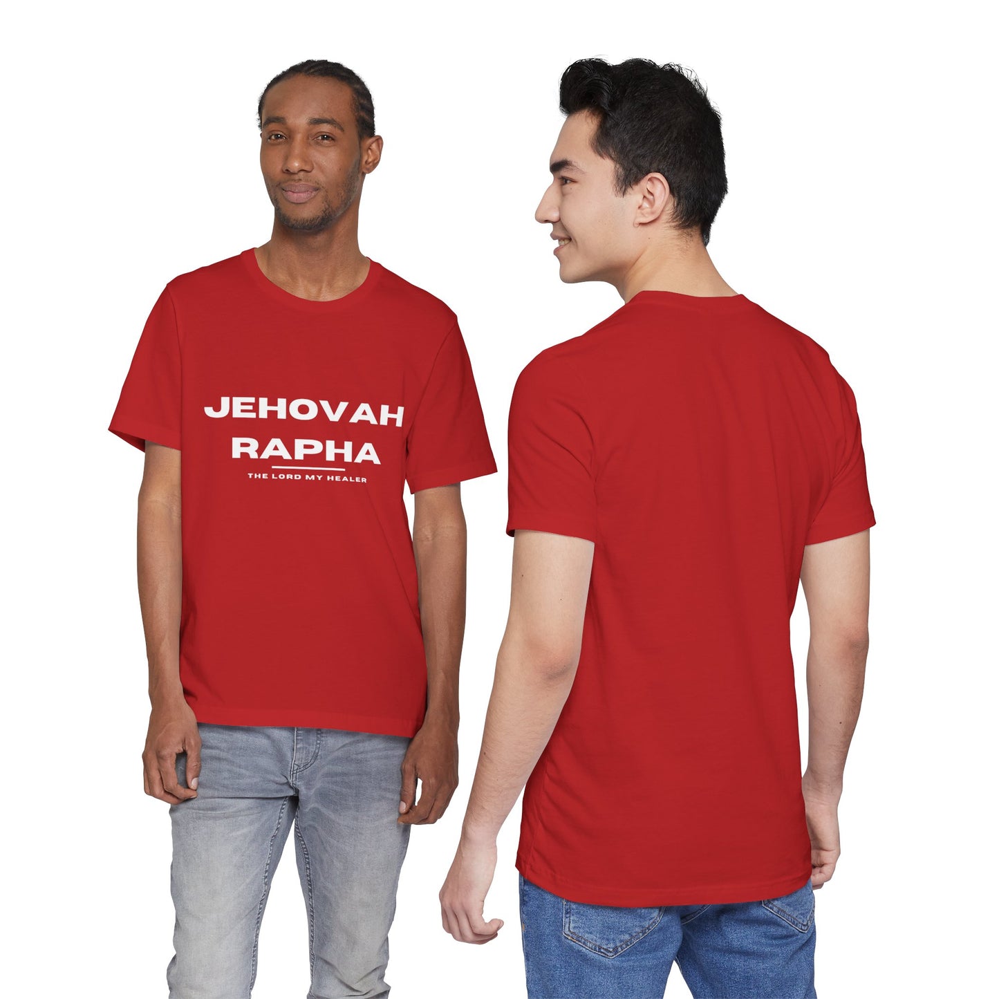 Jehovah Rapha Christian t-shirt, the Lord who heals shirt, faith-based healing message apparel
