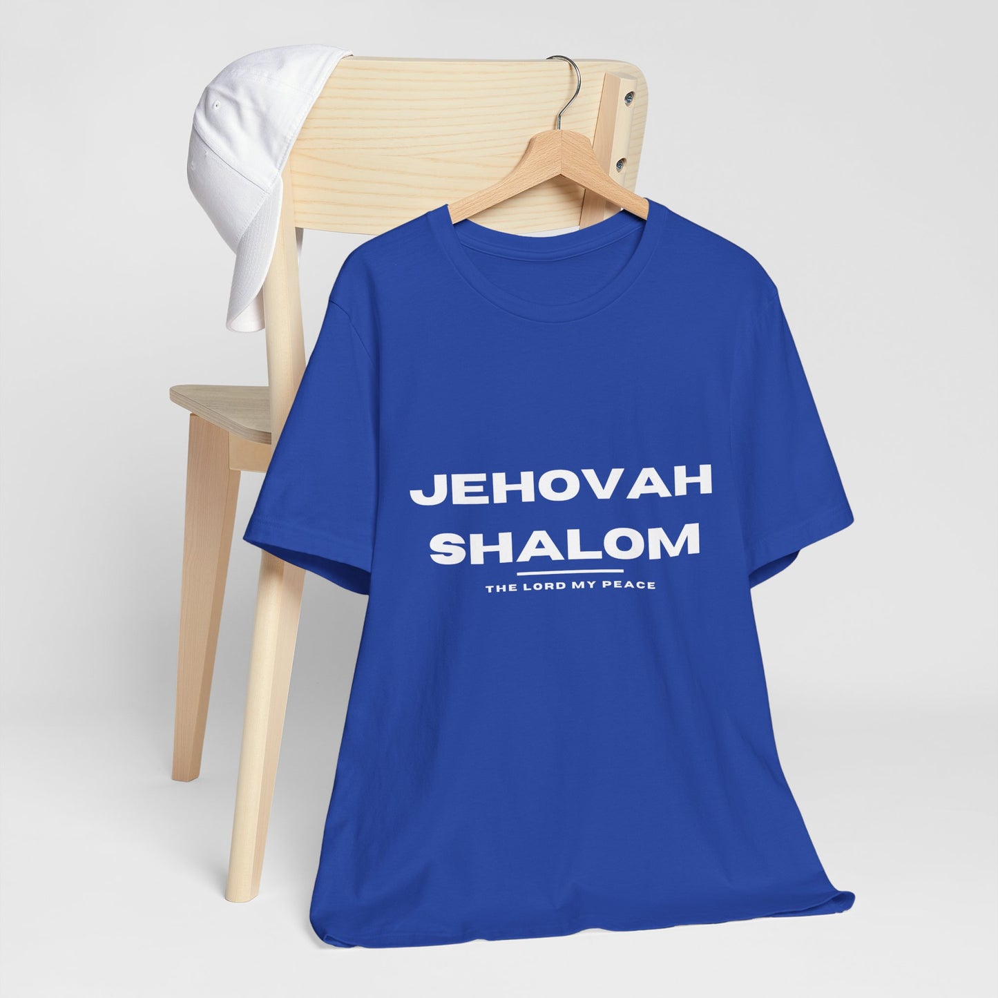 Jehovah Shalom Christian t-shirt, God is peace faith-based shirt, calming Christian apparel