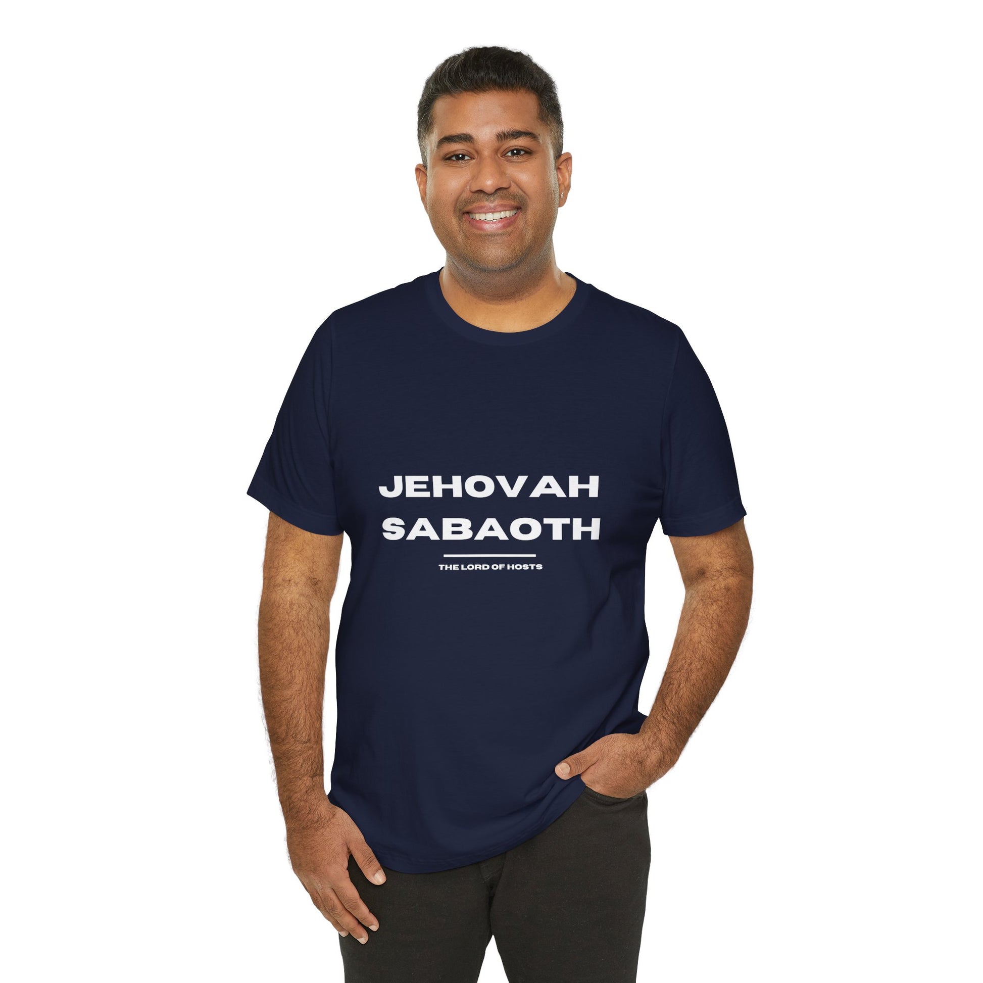Jehovah Sabaoth Christian t-shirt, Lord of hosts faith shirt, bold biblical name apparel