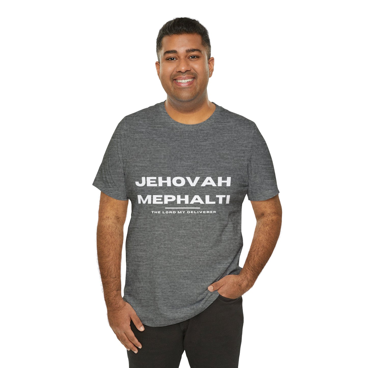 Jehovah Mephalti Christian t-shirt, God my deliverer shirt, faith-based message apparel