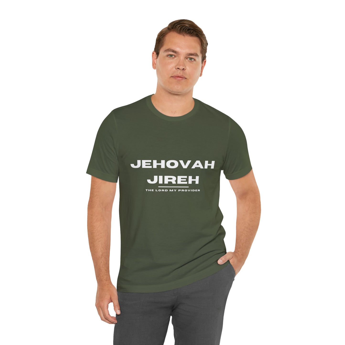 Jehovah Jireh Christian t-shirt, God provides faith-based shirt, Bible name apparel