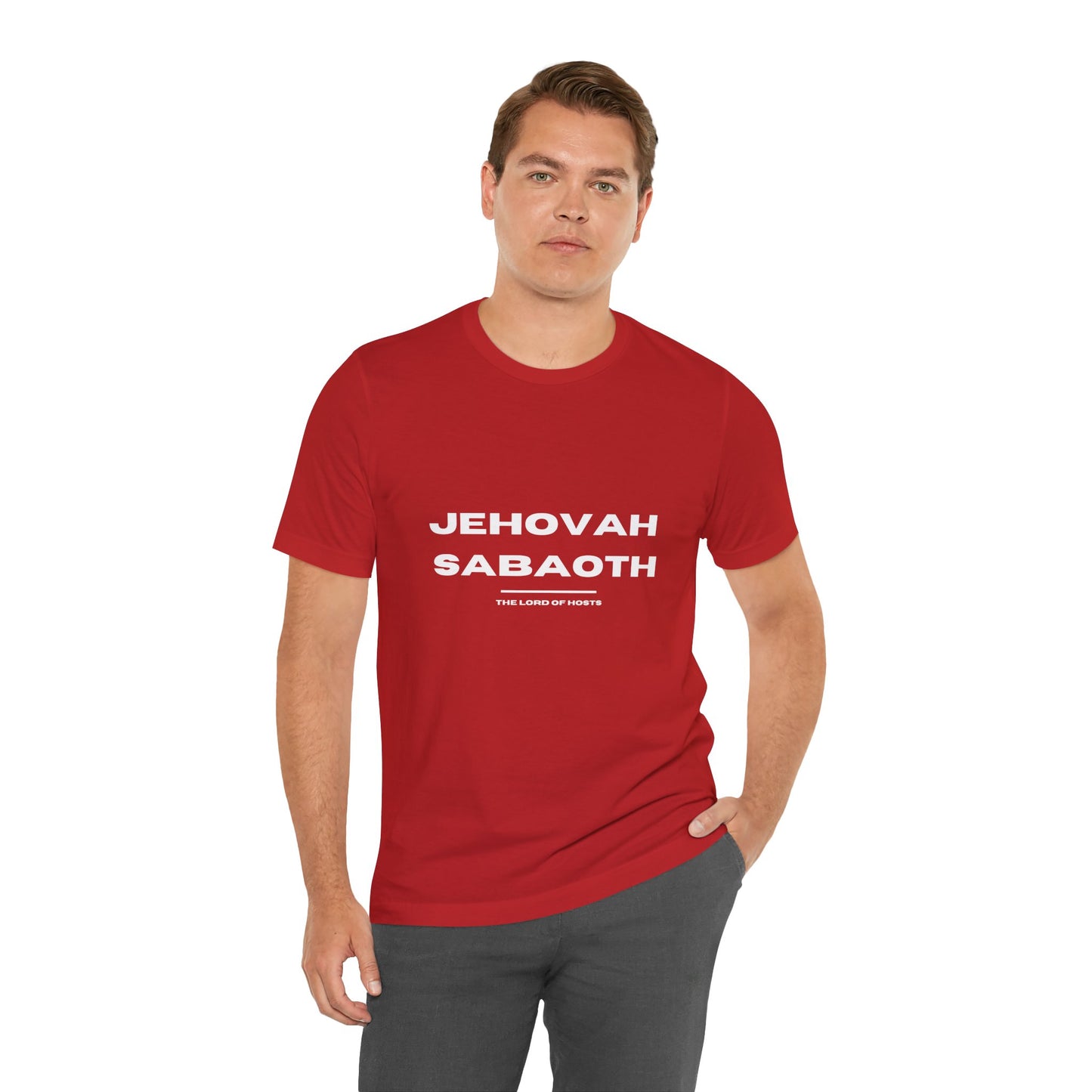Jehovah Sabaoth Christian t-shirt, Lord of hosts faith shirt, bold biblical name apparel