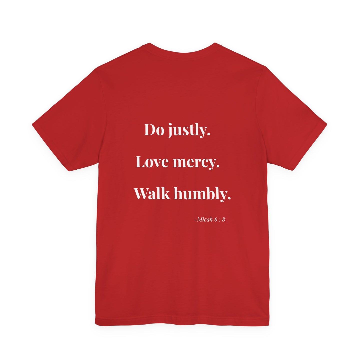 Required. — Micah 6:8 Minimalist Christian Tee