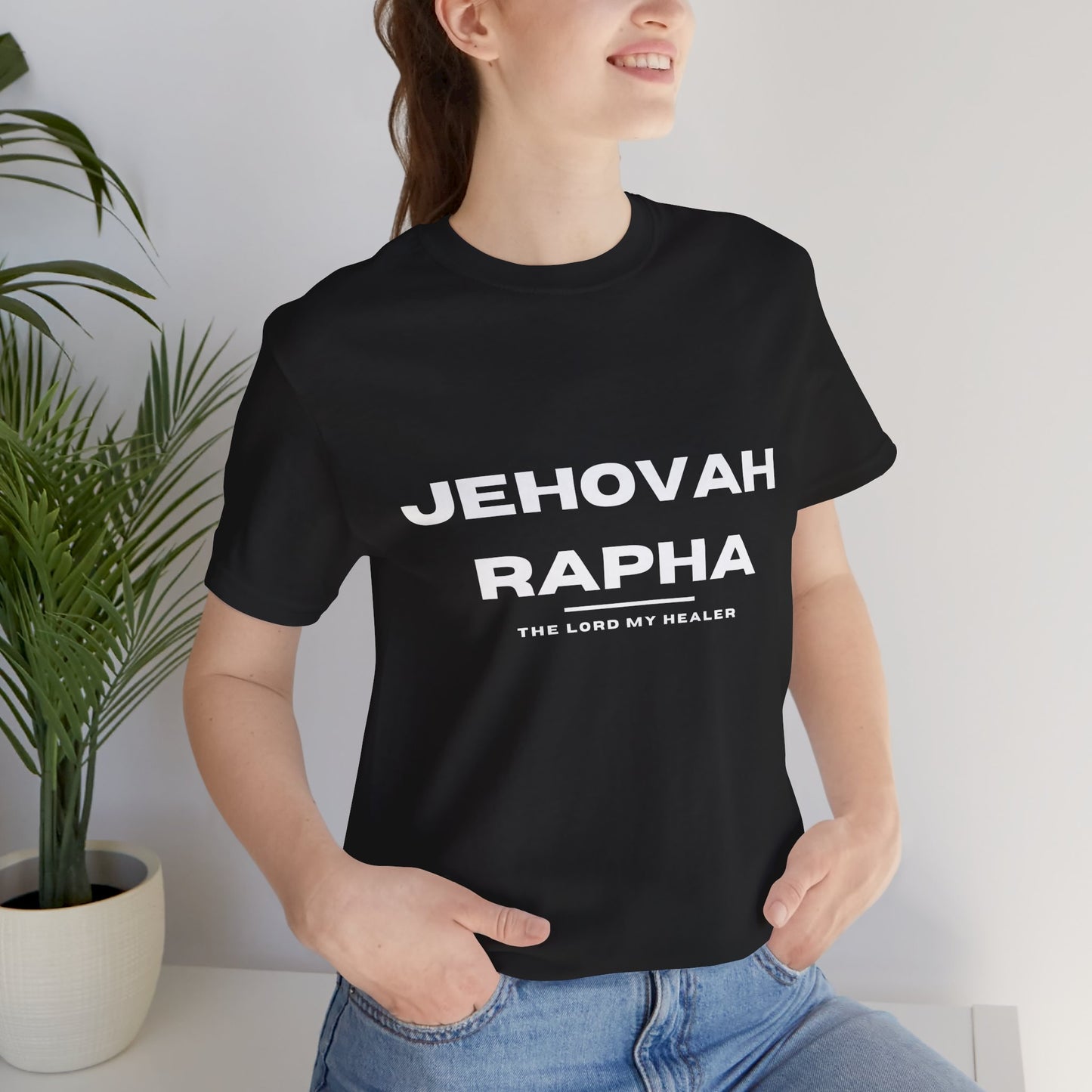 Jehovah Rapha Christian t-shirt, the Lord who heals shirt, faith-based healing message apparel