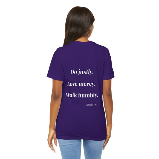 Required. — Micah 6:8 Minimalist Christian Tee