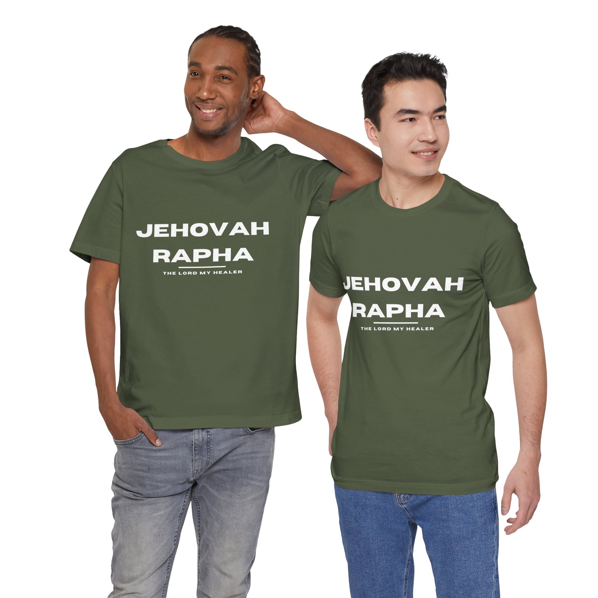 Jehovah Rapha Christian t-shirt, the Lord who heals shirt, faith-based healing message apparel