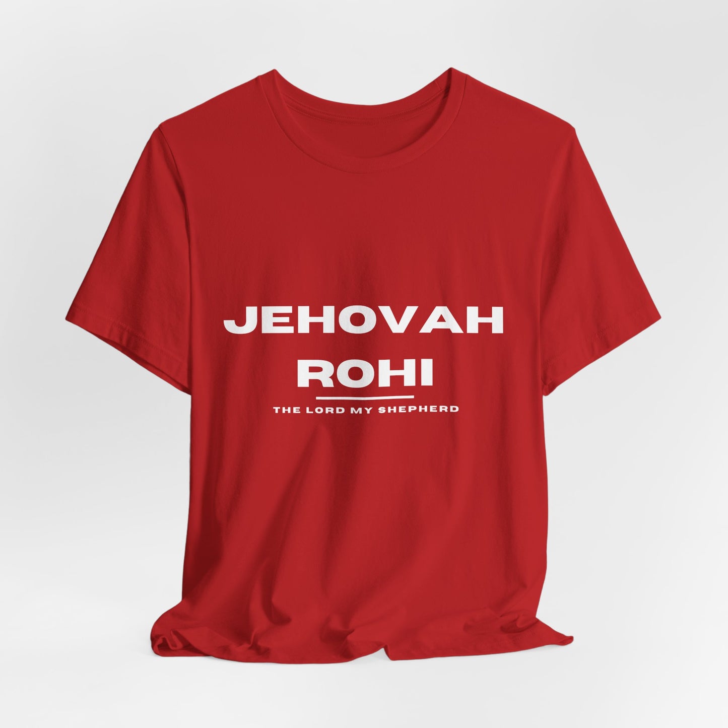 Jehovah Rohi Christian t-shirt, the Lord is my shepherd shirt, Psalm 23 inspired apparel