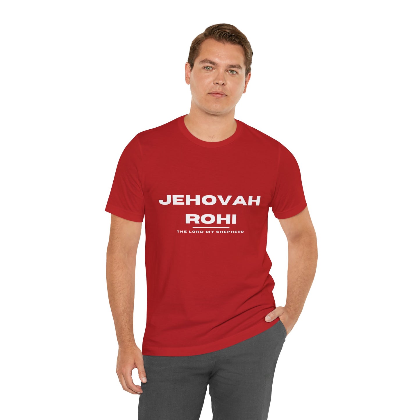 Jehovah Rohi Christian t-shirt, the Lord is my shepherd shirt, Psalm 23 inspired apparel