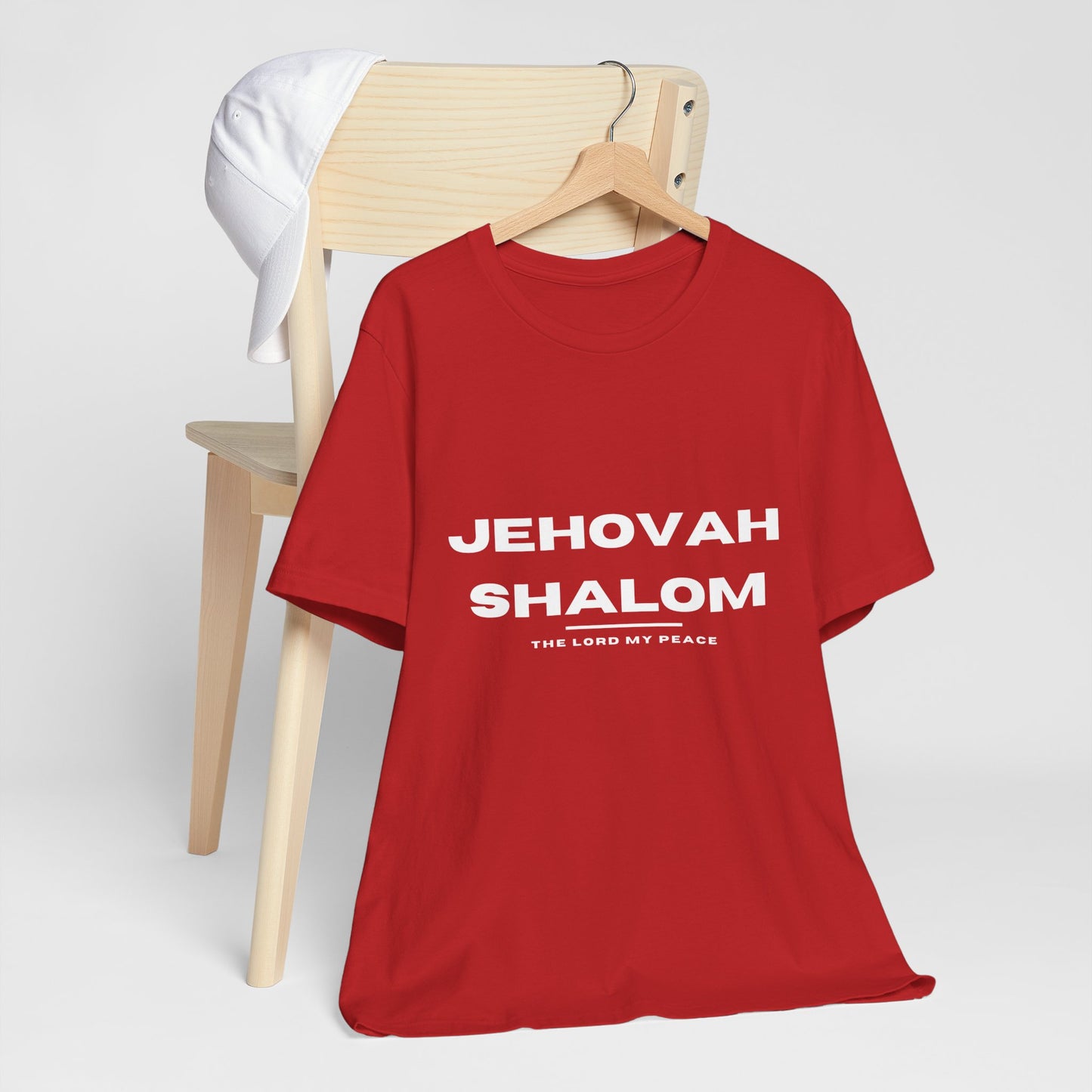 Jehovah Shalom Christian t-shirt, God is peace faith-based shirt, calming Christian apparel