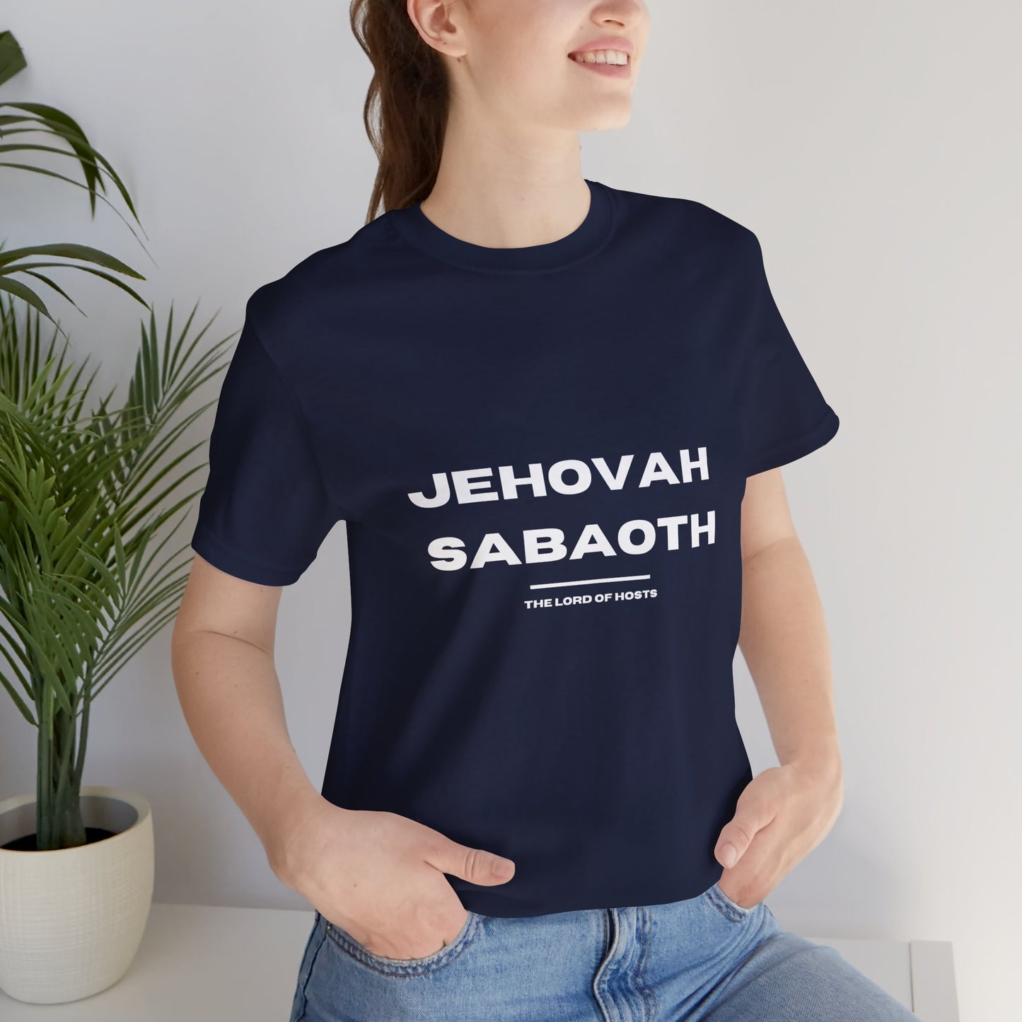 Jehovah Sabaoth Christian t-shirt, Lord of hosts faith shirt, bold biblical name apparel