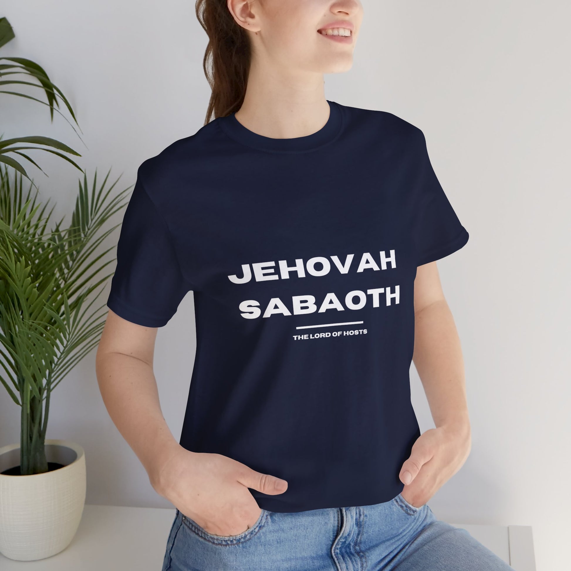 Jehovah Sabaoth Christian t-shirt, Lord of hosts faith shirt, bold biblical name apparel
