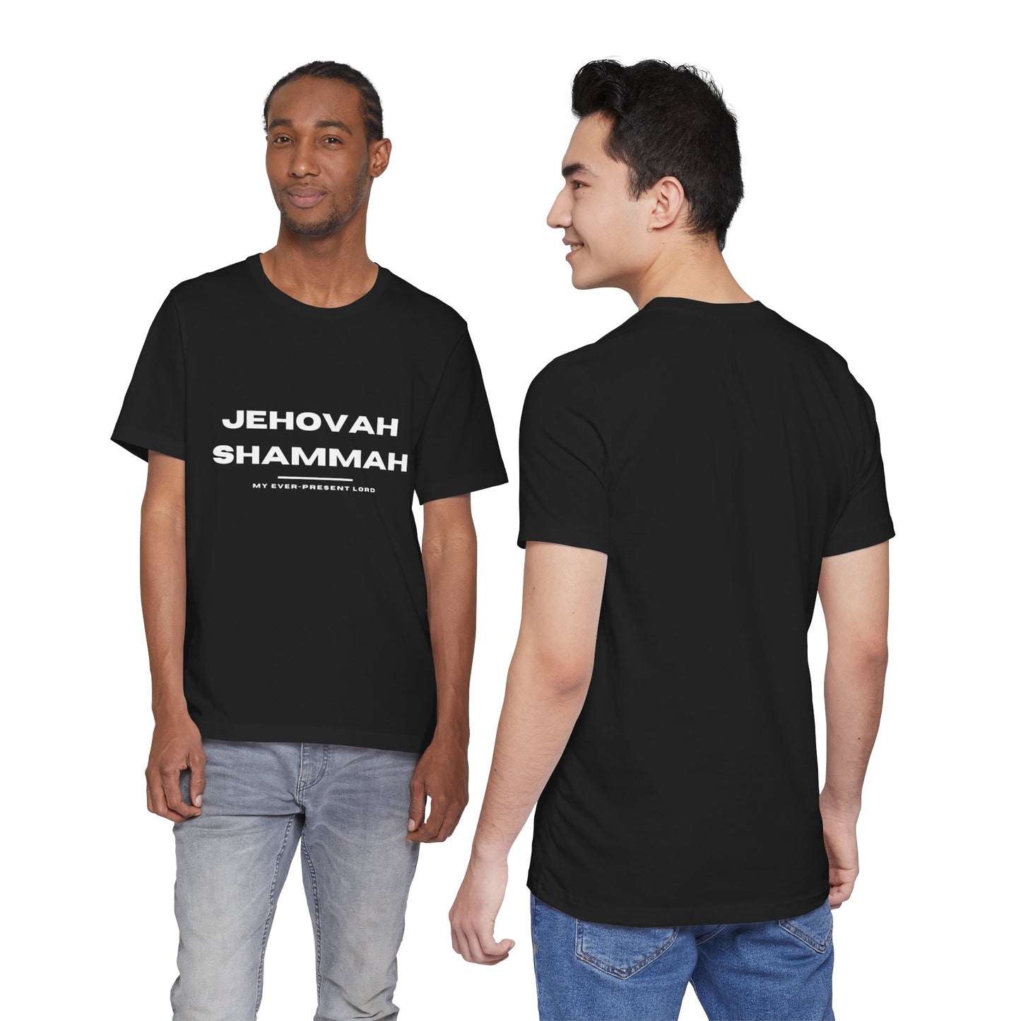 Jehovah Shammah Christian t-shirt, the Lord is there Bible name of God shirt, faith apparel