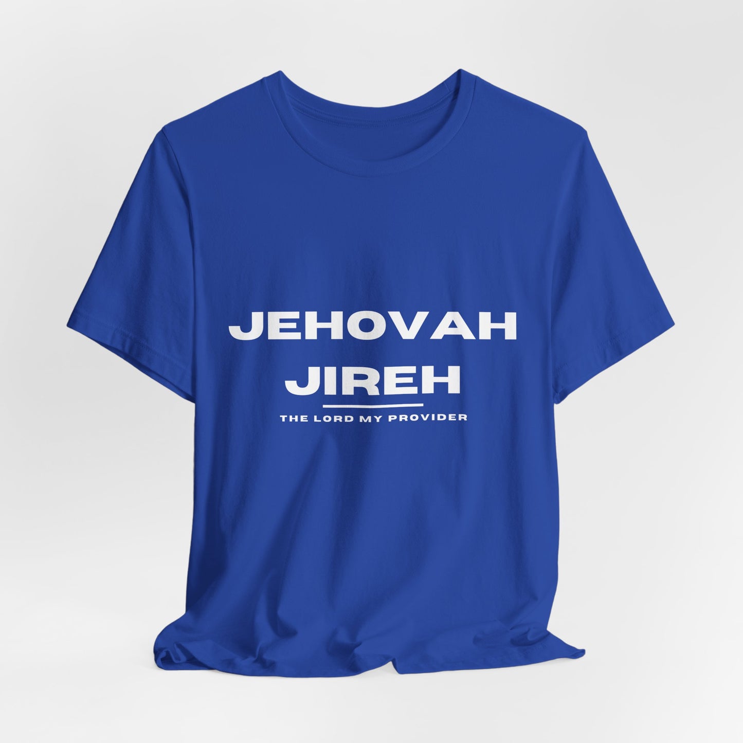 Jehovah Jireh Christian t-shirt, God provides faith-based shirt, Bible name apparel