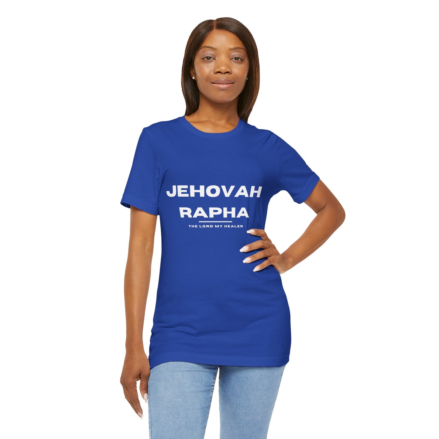 Jehovah Rapha Christian t-shirt, the Lord who heals shirt, faith-based healing message apparel