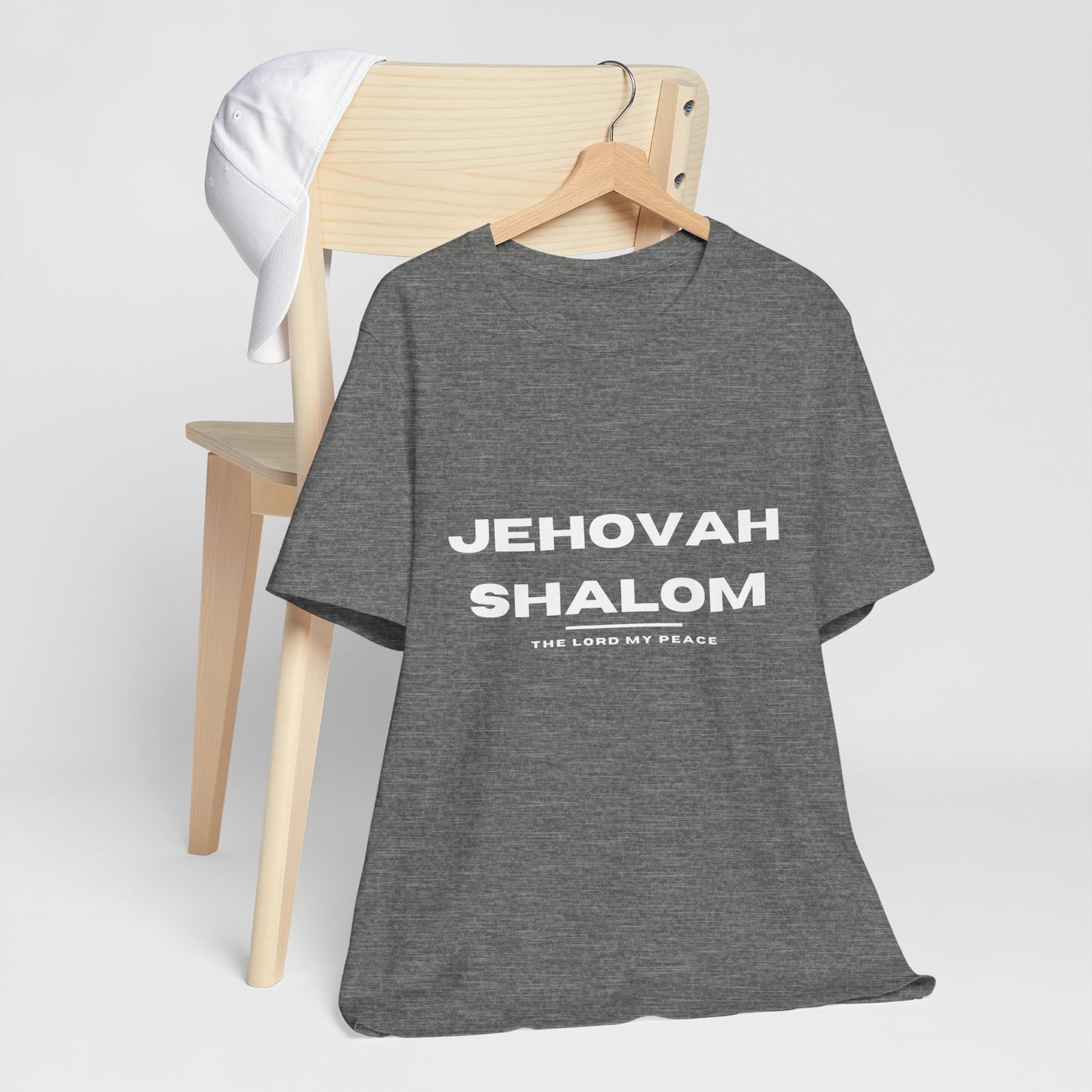 Jehovah Shalom Christian t-shirt, God is peace faith-based shirt, calming Christian apparel