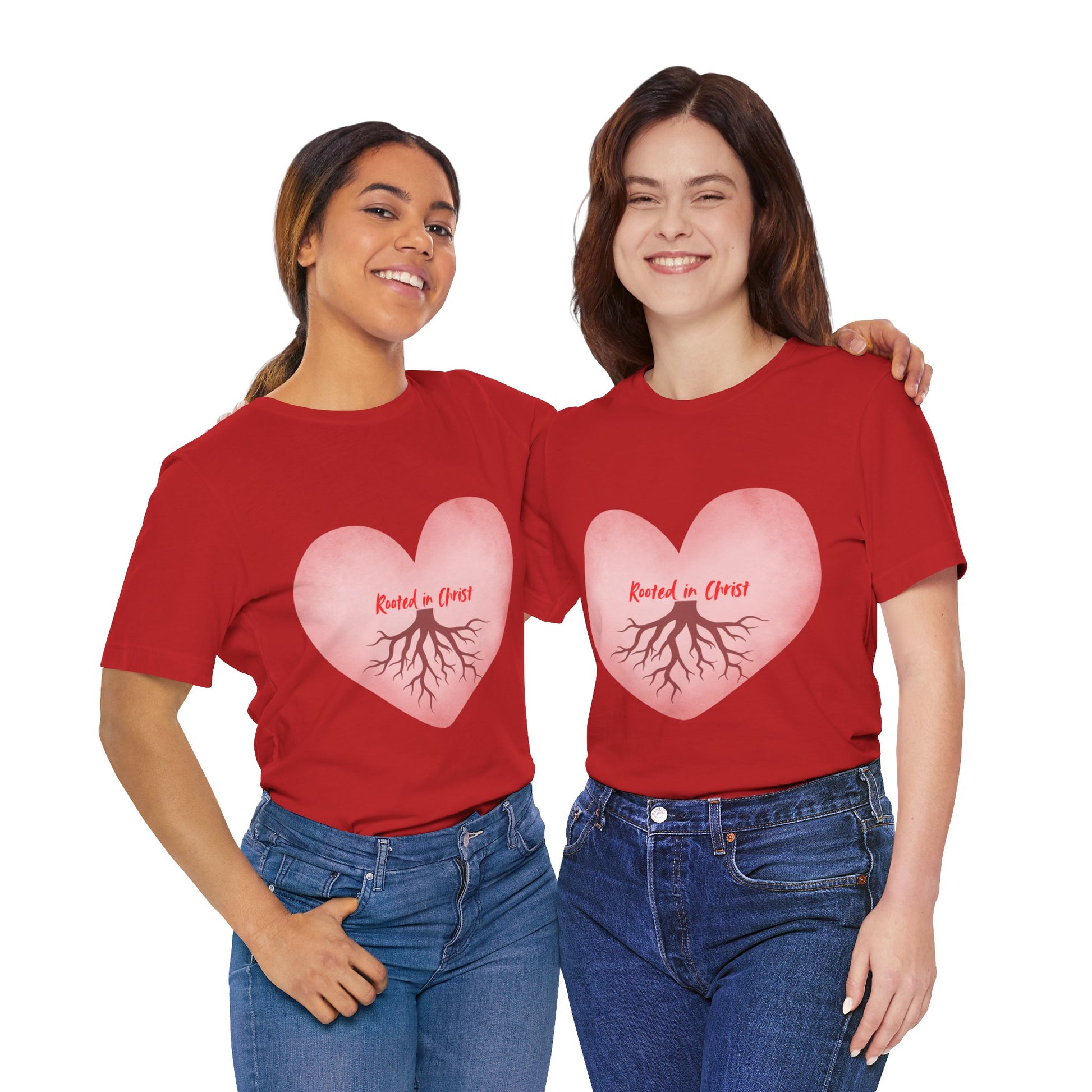 Love rooted in Christ Christian t-shirt, faith-based inspirational apparel for believers