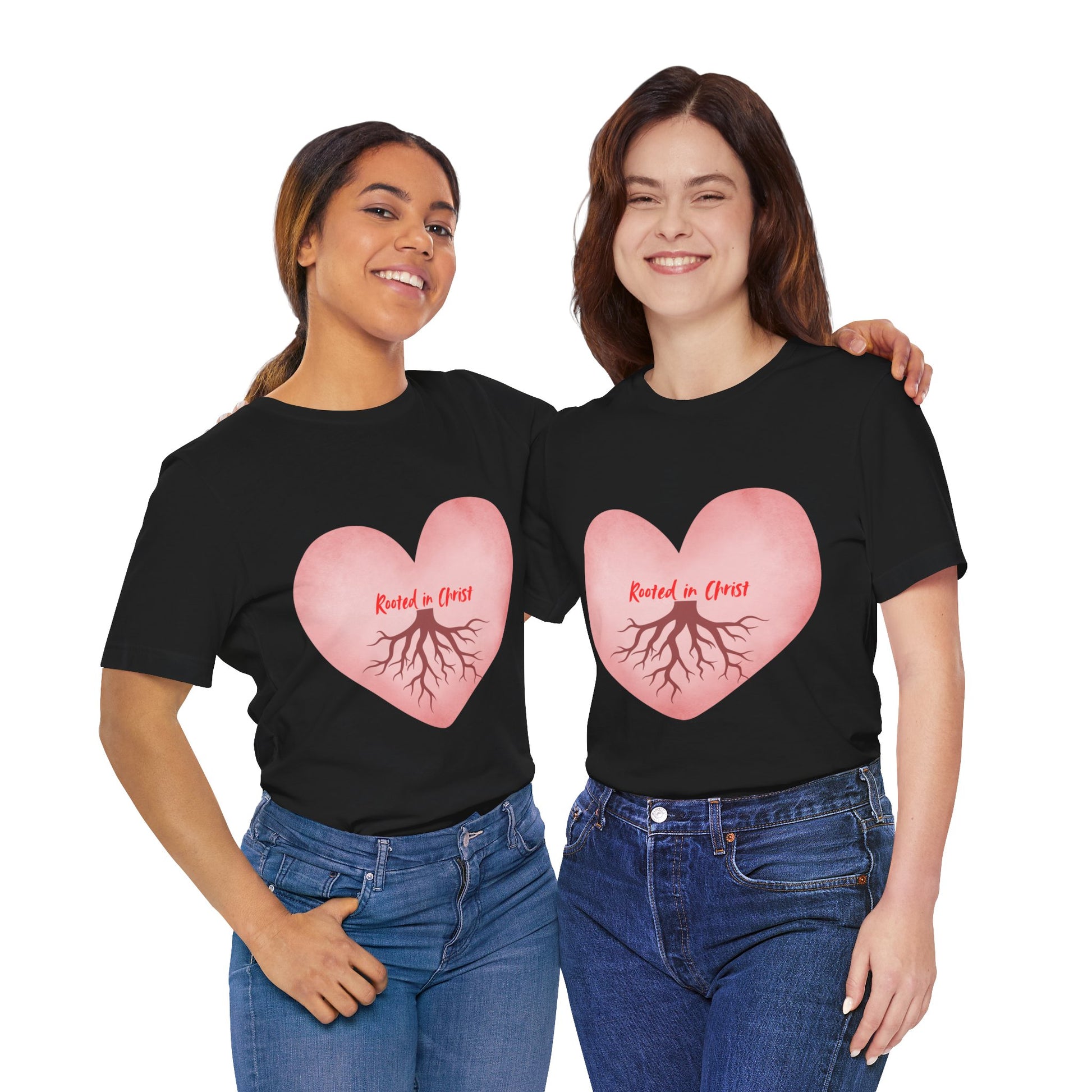 Love rooted in Christ Christian t-shirt, faith-based inspirational apparel for believers