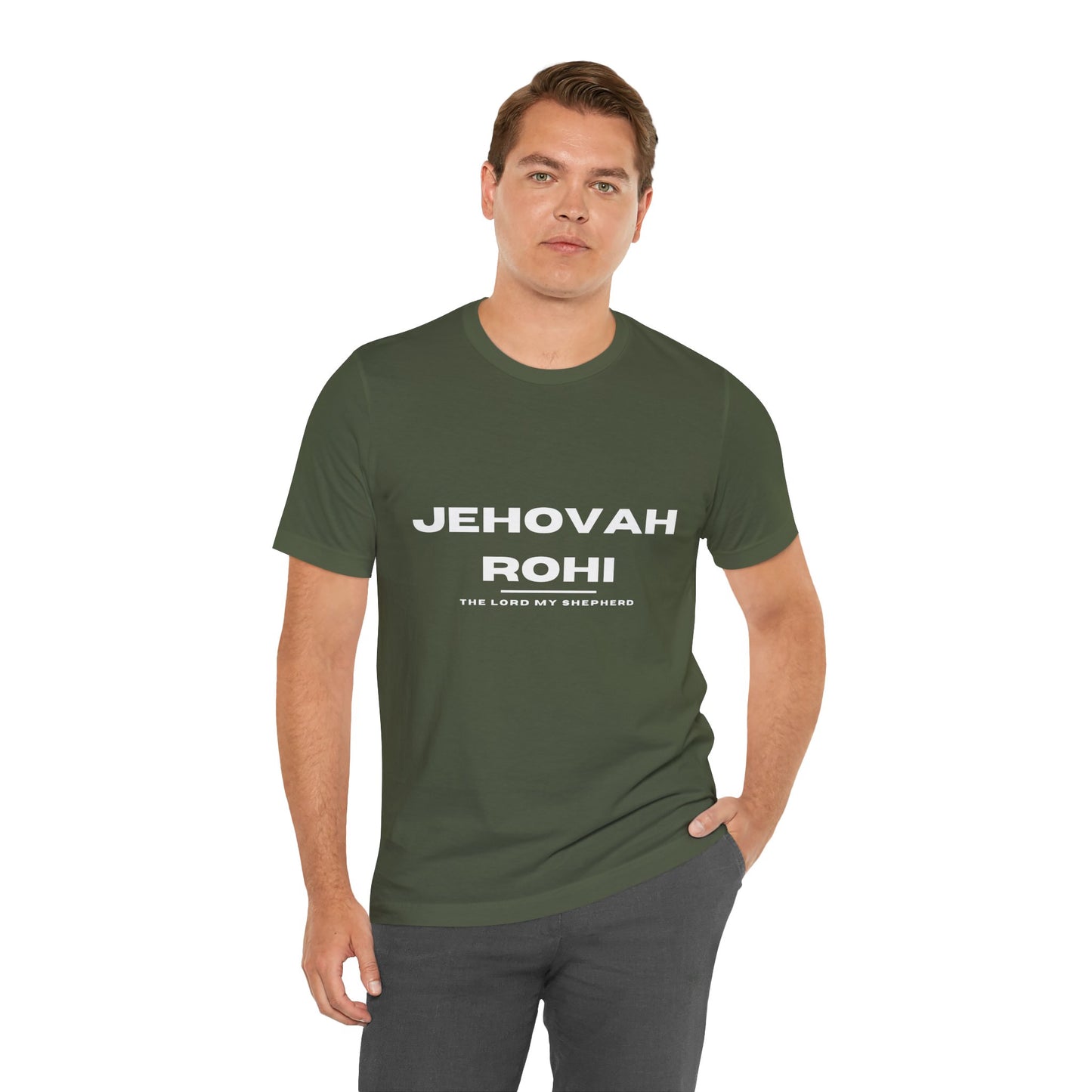 Jehovah Rohi Christian t-shirt, the Lord is my shepherd shirt, Psalm 23 inspired apparel