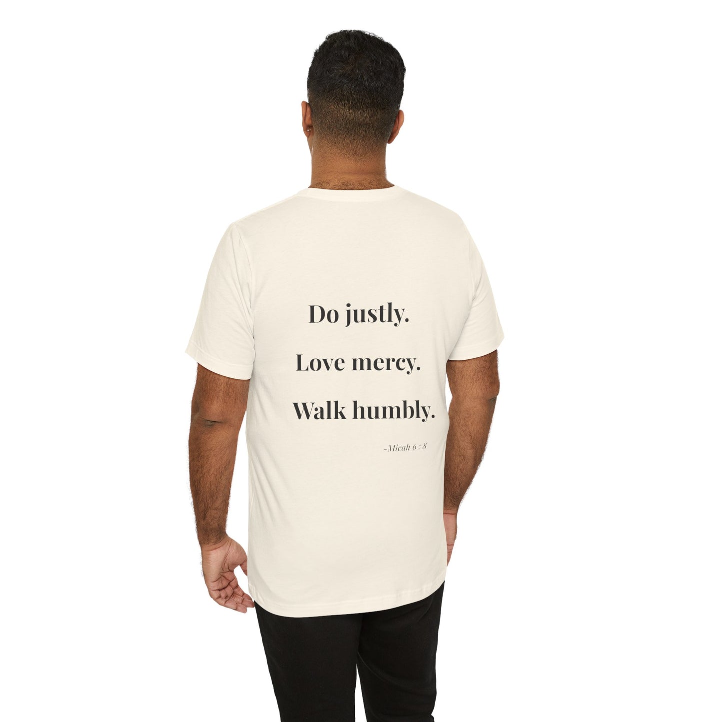 Required. — Micah 6:8 Minimalist Christian Tee