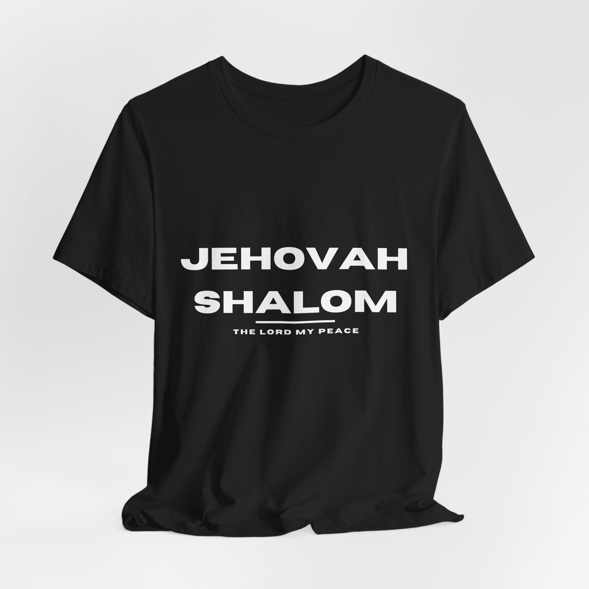 Jehovah Shalom Christian t-shirt, God is peace faith-based shirt, calming Christian apparel