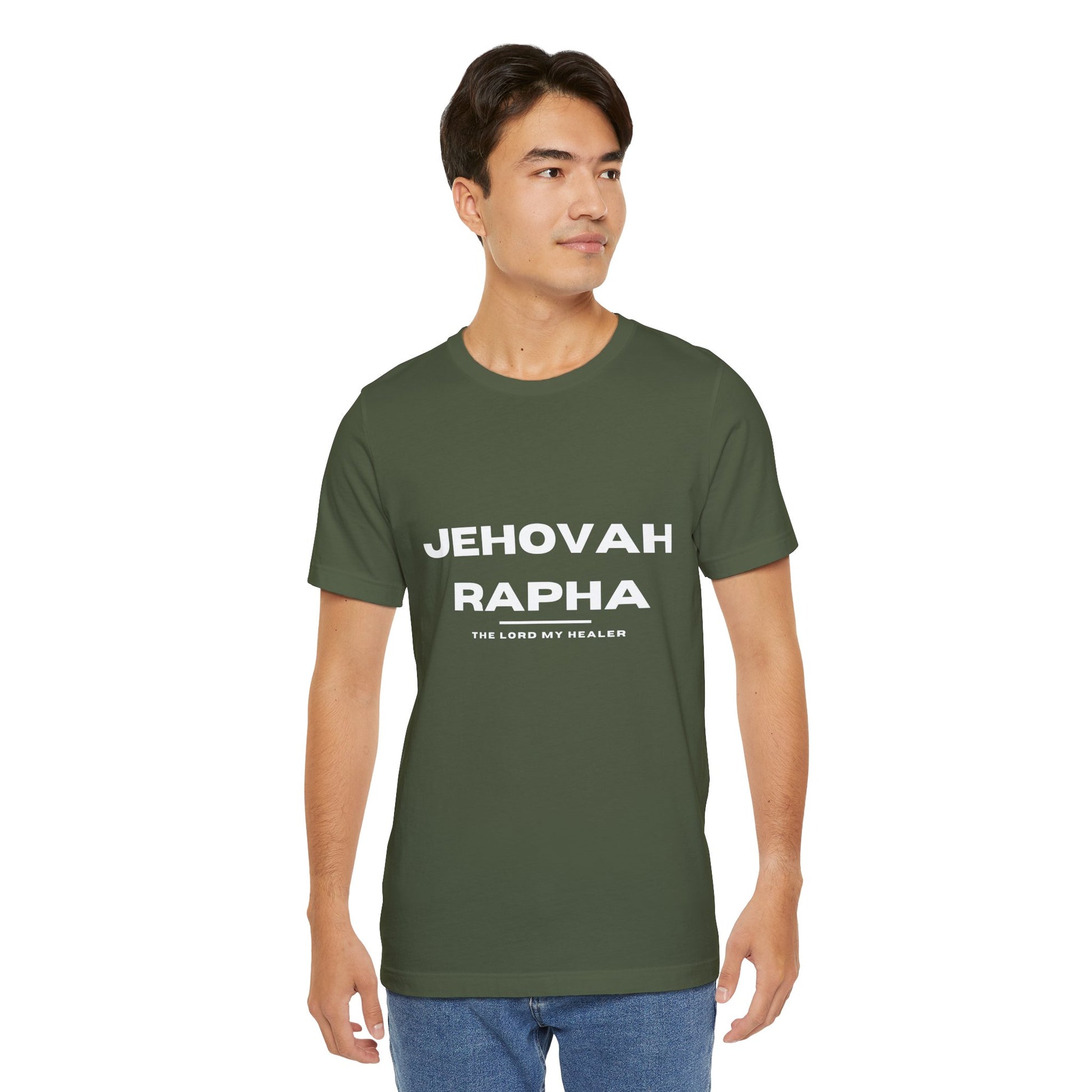 Jehovah Rapha Christian t-shirt, the Lord who heals shirt, faith-based healing message apparel