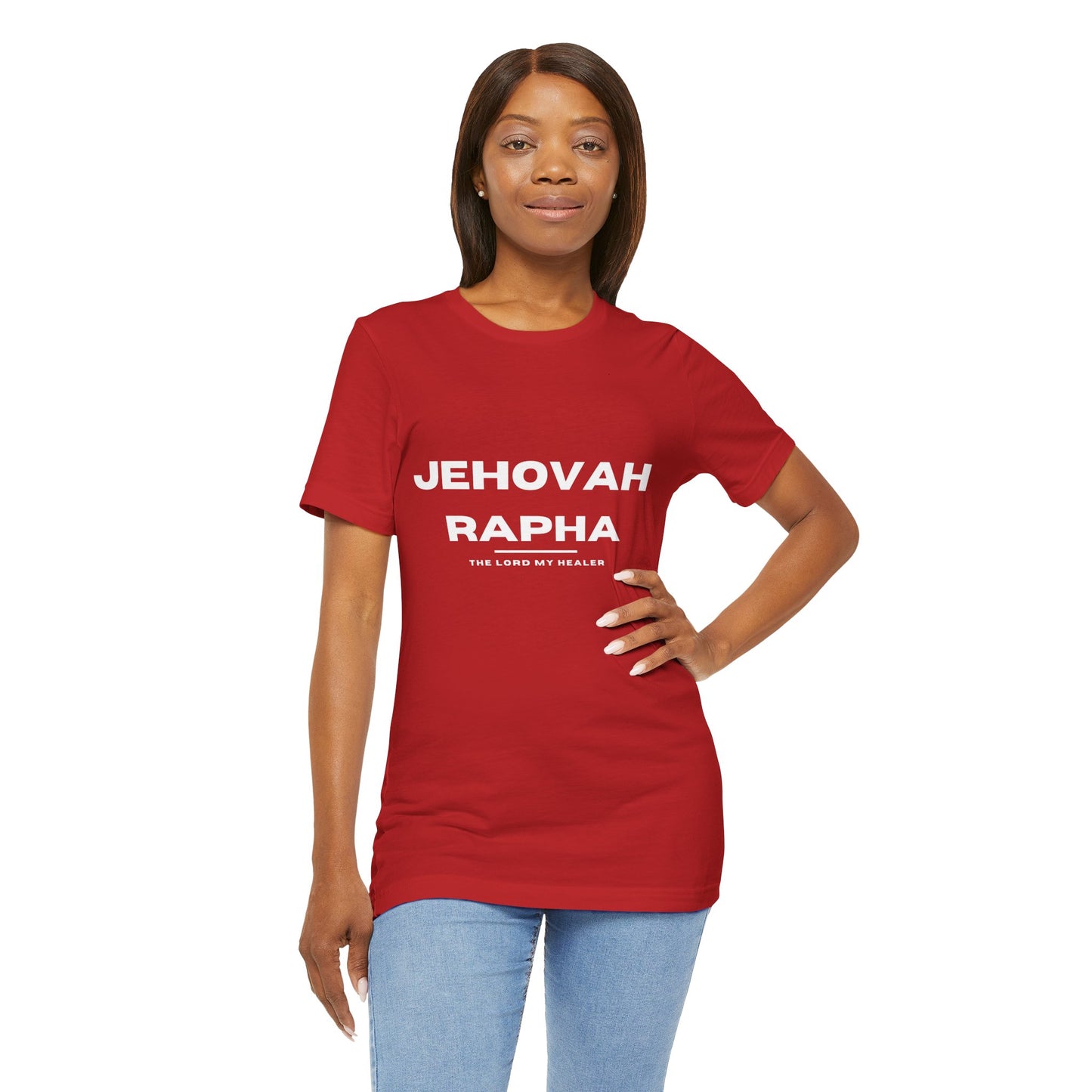Jehovah Rapha Christian t-shirt, the Lord who heals shirt, faith-based healing message apparel