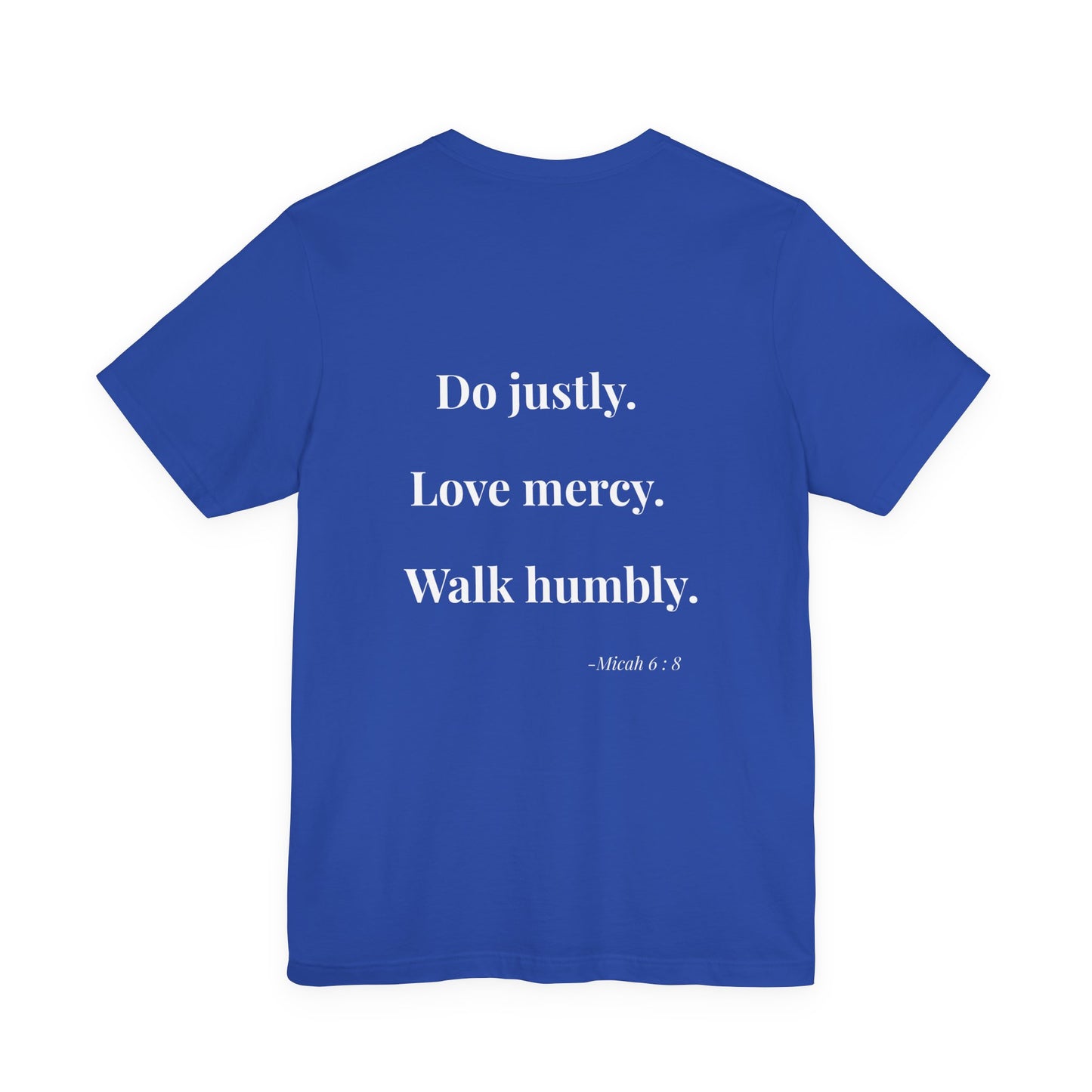 Required. — Micah 6:8 Minimalist Christian Tee