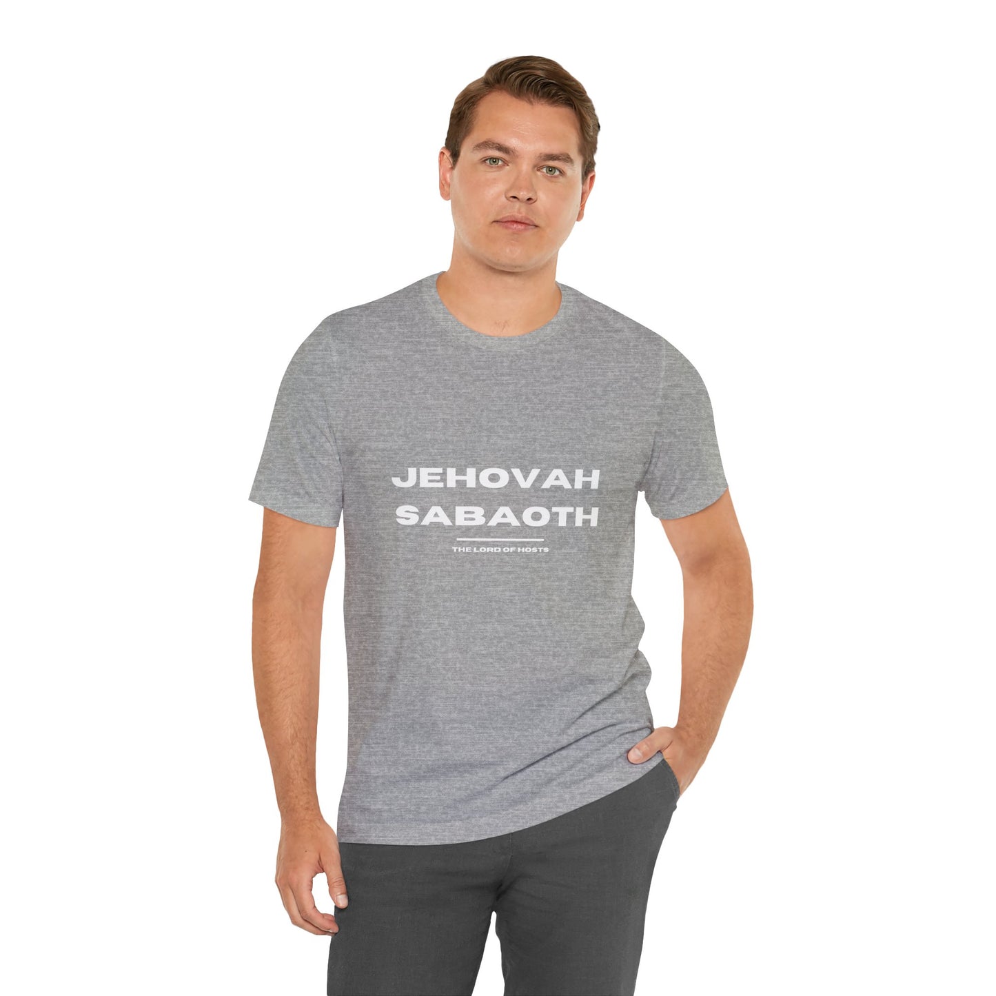 Jehovah Sabaoth Christian t-shirt, Lord of hosts faith shirt, bold biblical name apparel