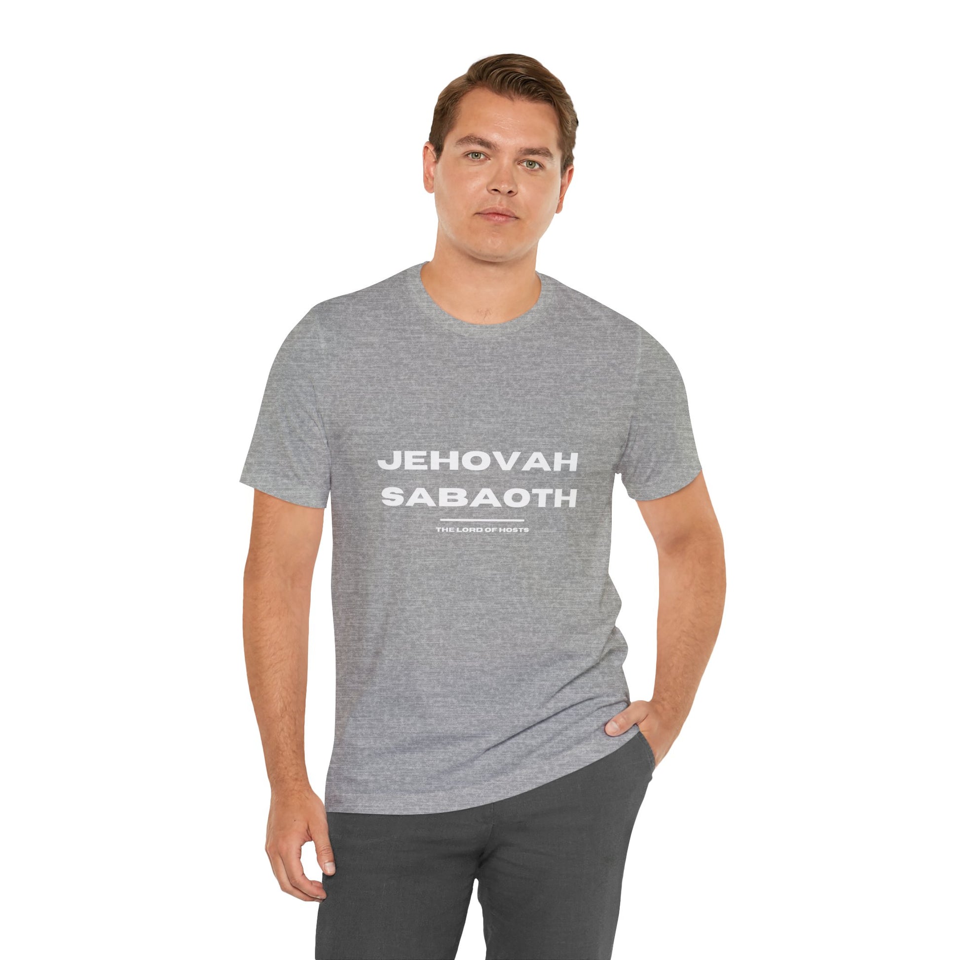 Jehovah Sabaoth Christian t-shirt, Lord of hosts faith shirt, bold biblical name apparel