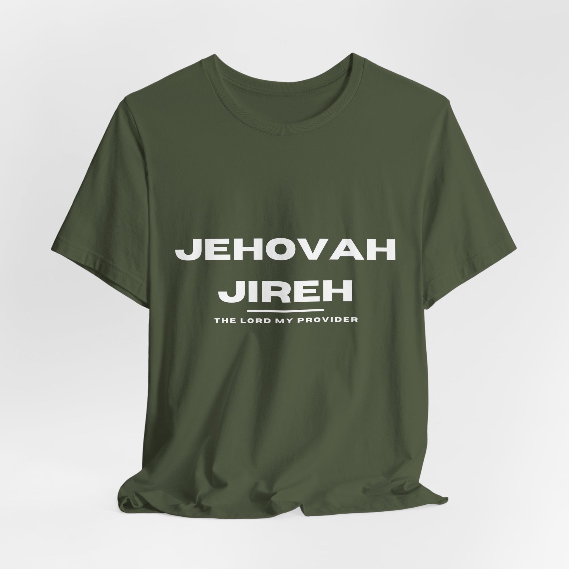 Jehovah Jireh Christian t-shirt, God provides faith-based shirt, Bible name apparel